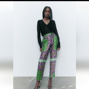 Zara printed pants
